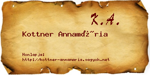 Kottner Annamária névjegykártya